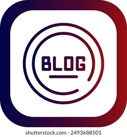 BlogLine Gradient Round Corner Vector Icon Design