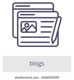 Blogs Element For Design Graphic