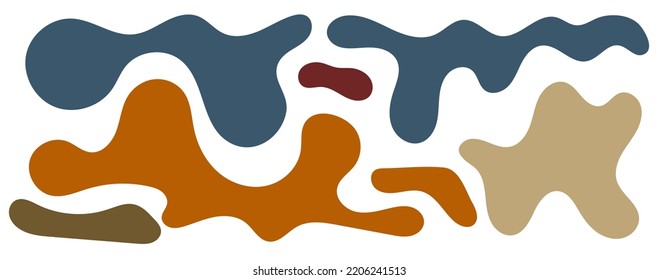 Bloho Color Irregular Blob Set Abstract Stock Vector Royalty Free