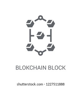 blokchain block icon. Trendy blokchain block logo concept on white background from Cryptocurrency economy and finance collection. Suitable for use on web apps, mobile apps and print media.