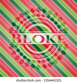 Bloke christmas colors emblem.