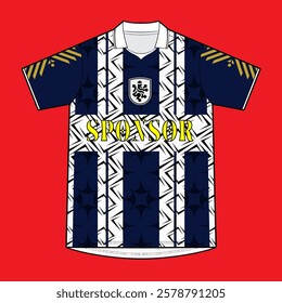 bloke core jersey mockup with striped motif design
