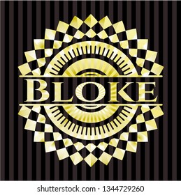 Bloke gold shiny badge