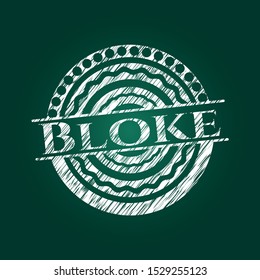 Bloke on chalkboard. Vector Illustration. Detailed.