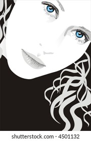 blond with blue eyes