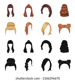 Different Colors Shades Types Hair Set Stock Vector (Royalty Free ...