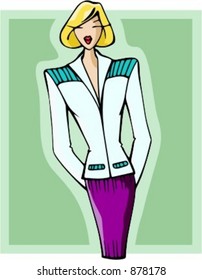 Blond businesswoman. Check my portfolio for many more images of this series.