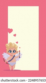 blond cupid angel with arrow character