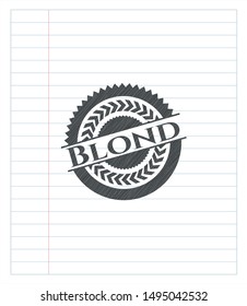 Blond drawn with pencil strokes. Vector Illustration. Detailed.