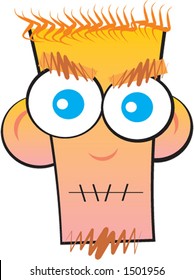 blond face with closed mouth