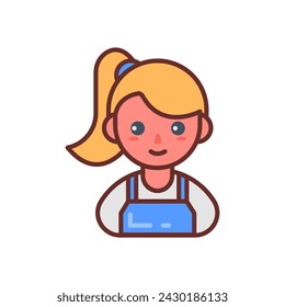 Blond Hair icon in vector. Logotype

