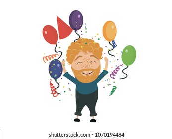 blond happy man