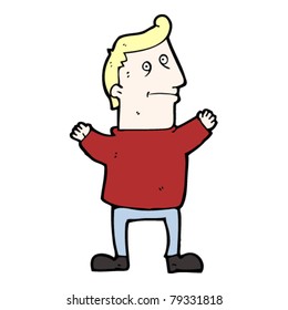 caricatura de un hombre rubio