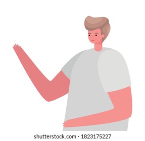 blond man cartoon design, Boy male person people human social media and portrait theme Vector illustration