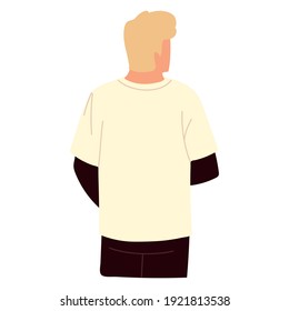 Blond-man-Zeichenporträt, Vektorgrafik