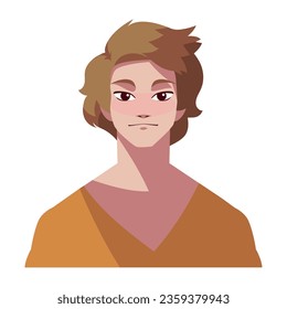 blond man portrait icon isolated