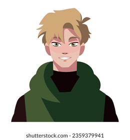blond man young icon isolated