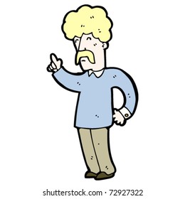 caricatura del hombre bigote rubio