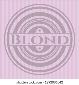 Blond pink emblem