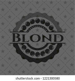 Blond retro style black emblem