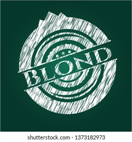 Blond written on a blackboard