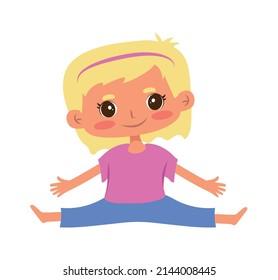 blond yoga girl character comic