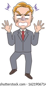 Blond young business man in suit.