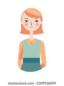 blond and young woman character isolated