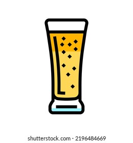 blonde ale beer glass color icon vector. blonde ale beer glass sign. isolated symbol illustration