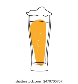 blonde ale beer glass color icon vector. blonde ale beer glass sign. isolated symbol illustration