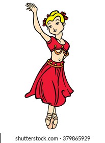 Blonde Ballerina illustration