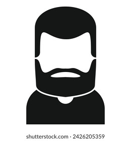 Blonde beard man icon simple vector. Aged goatee. Fashion men character