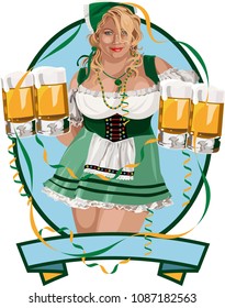Blonde Beer Waitress