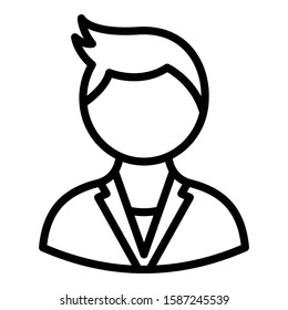 
Blonde boy Isolated Vector icon which can easily modify or edit
