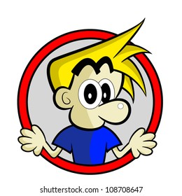 Blonde Boy on Circle