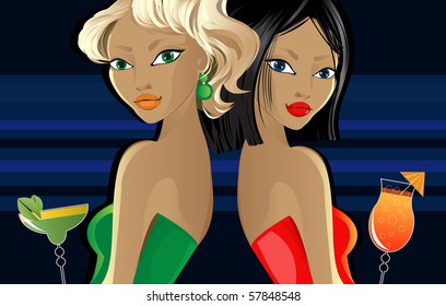 The blonde and the brunette