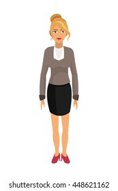 blonde business woman icon