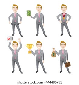 Blonde Businessman Character