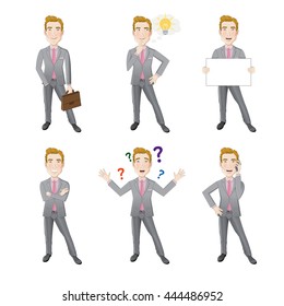 Blonde Businessman Character