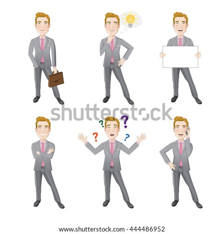 Blonde Businessman Character