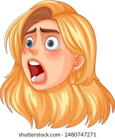 Blonde character with a shocked expression