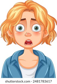 Blonde character with a shocked expression