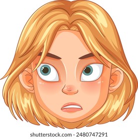 Blonde character with a surprised expression