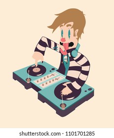 A blonde crazy DJ blonde