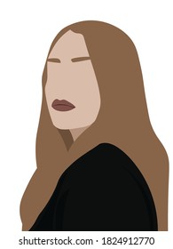 Blonde fashion woman vector illustration