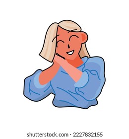 blonde girl anime style character