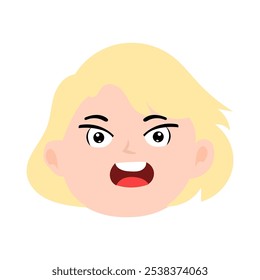 blonde girl cartoon element design character