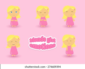 blonde girl emotions