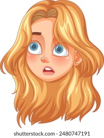 Blonde girl with a surprised expression