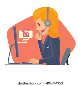 Blonde Hair Female Customer Assistance